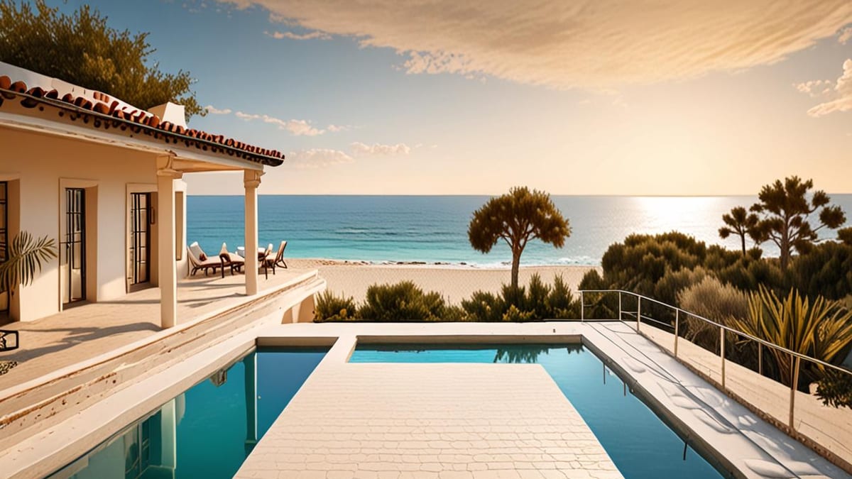 villa near a beach