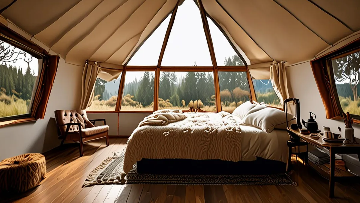 glamping domes in winter