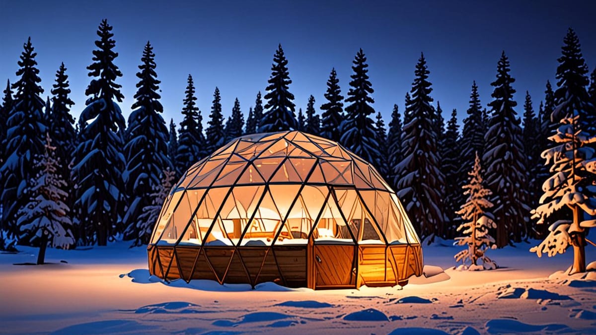 glamping in winter