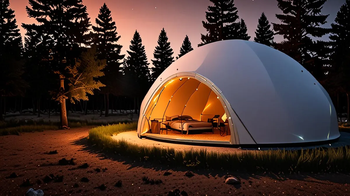 glamping site power and lighting