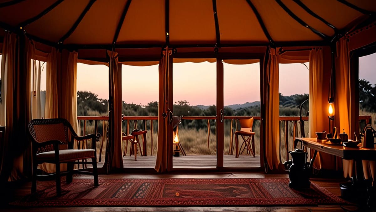 glamping site power and lighting