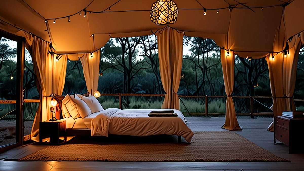 glamping tents electricity and heating