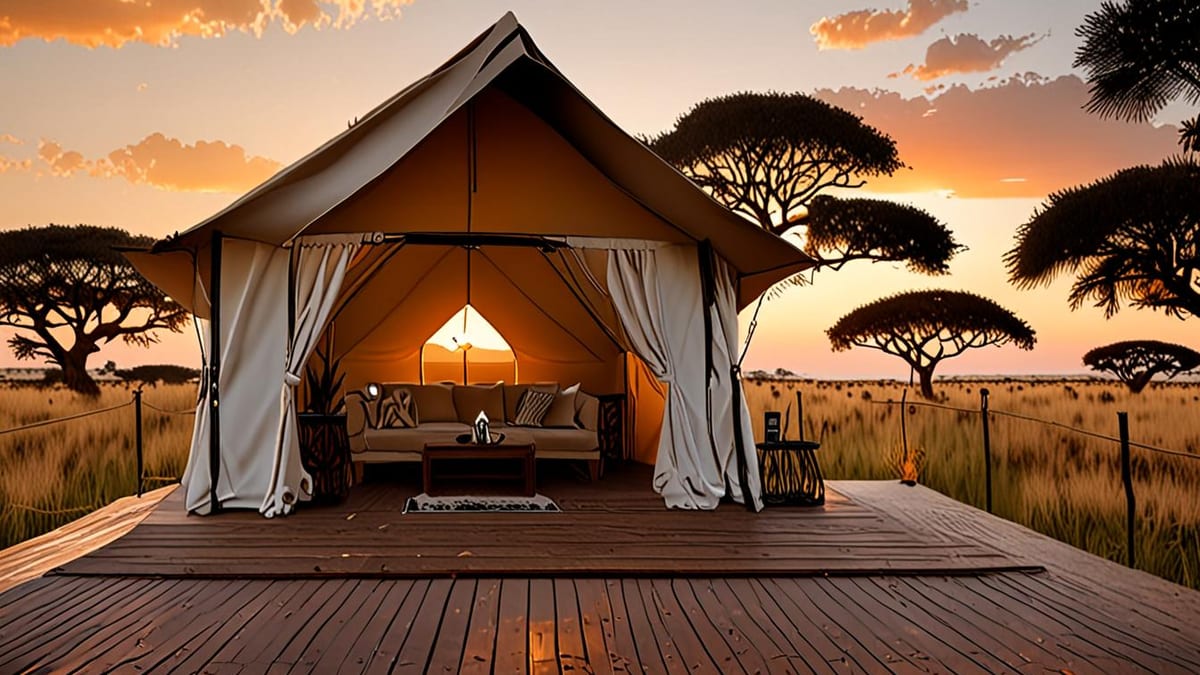 safari tents in Africa
