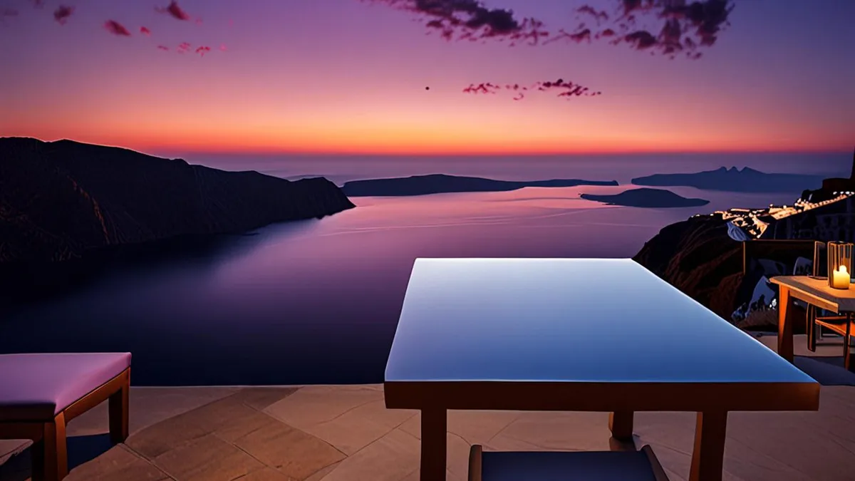 Santorini hotels for sunset views