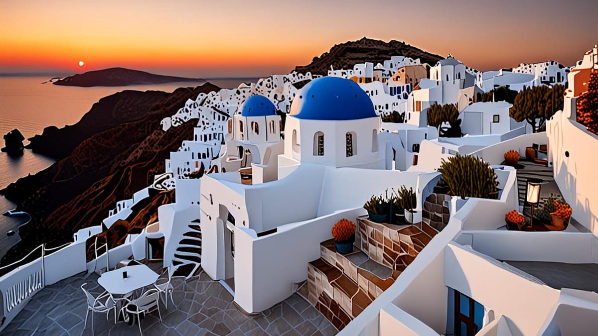 Santorini hotels for sunset views