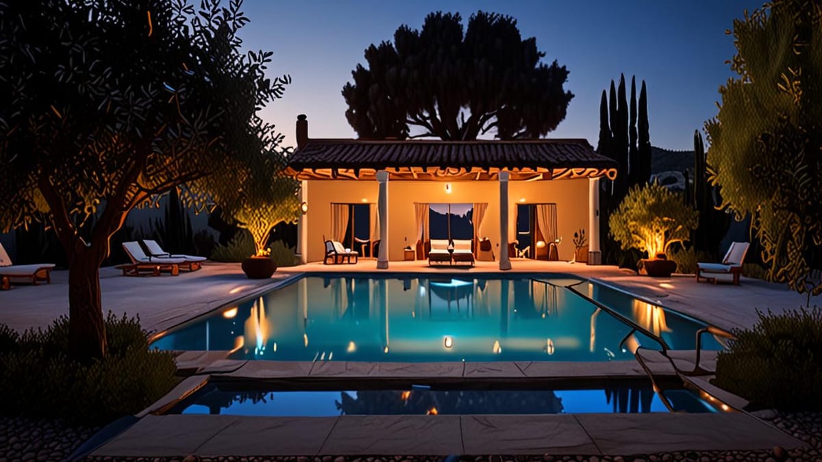 villa heating pools