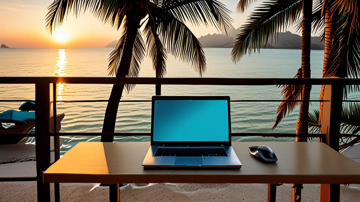 work remotely from a resort